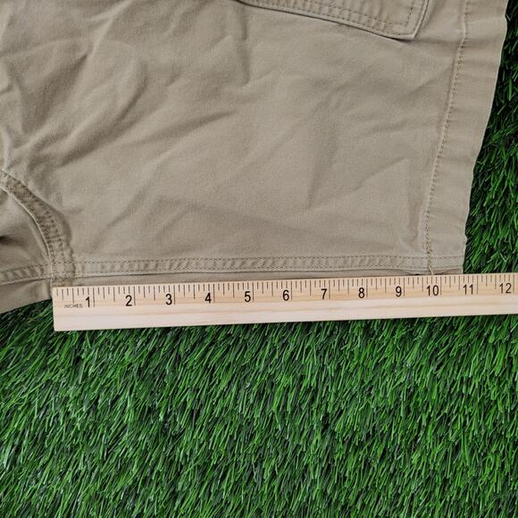 CARHARTT Canvas Cargo Shorts 36x10 Brown Baggy Workwear Relaxed Fit - Picture 10 of 13